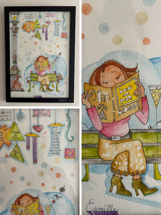 Aquarelle Personnalisée - Spécial Anniversaire